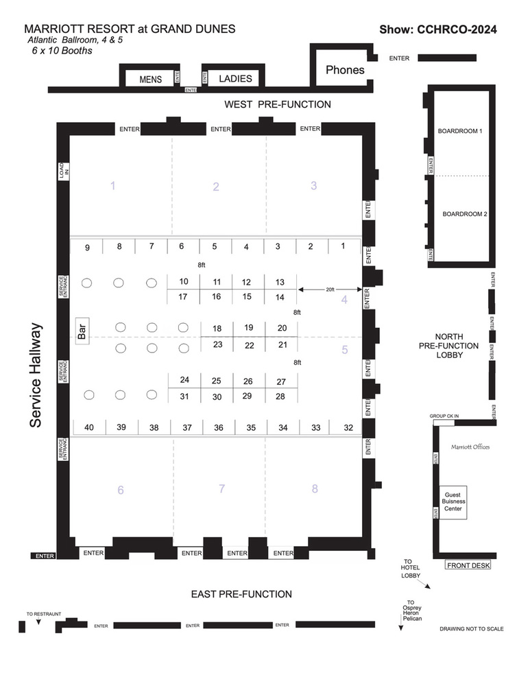 Vendor Floor Plan of the CCHRCO 2024 Conference