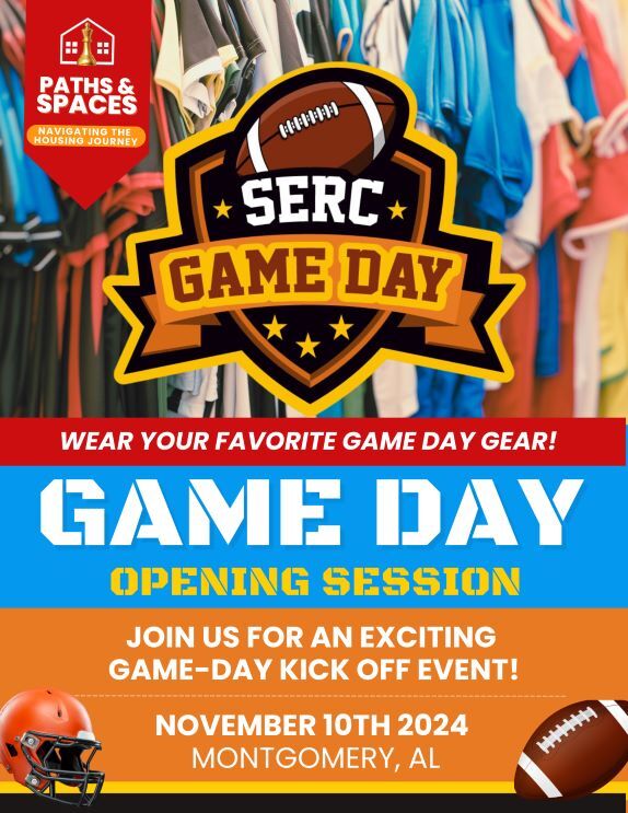 Serc Game Day Flyer, all information as listed below.