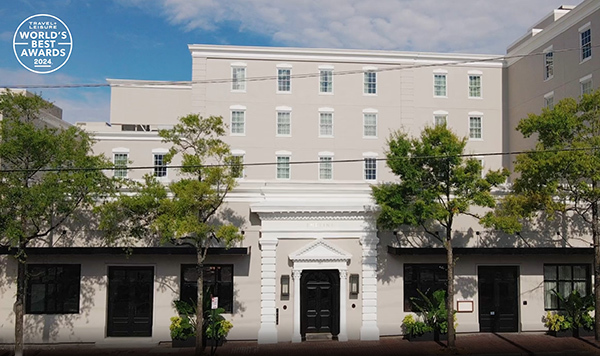 Front view of the Emeline Hotel.